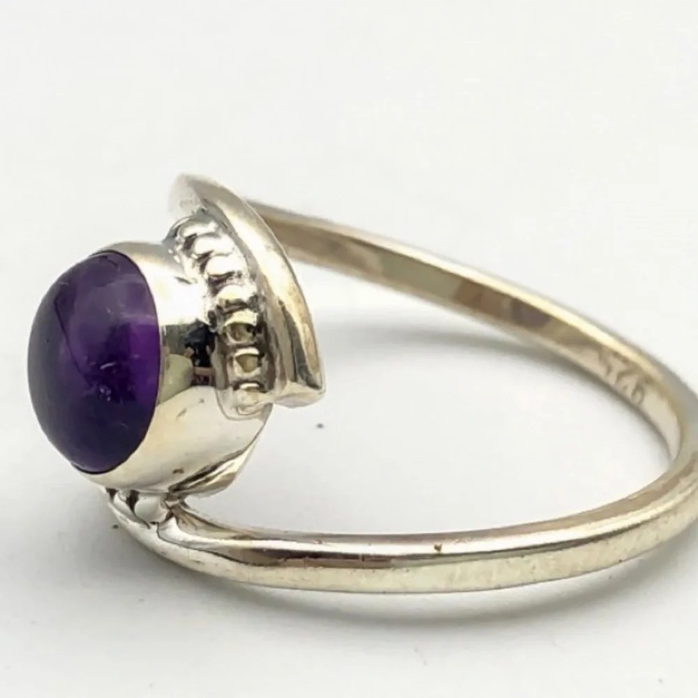 Natural Amethyst 925 Silver ring